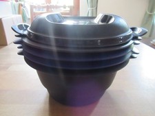 Tupperware Micro Combi Gourmet Dampfgarer + Reismeister 2 l, blau