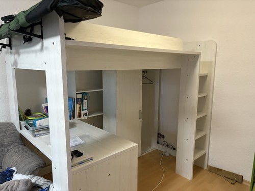 Hochbett mit schreibtisch und - mit,