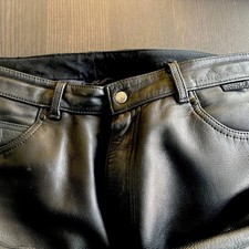 Hein Gericke Lederhose Herren Motorrad 54 Schwarz, Leder dick, weich, gefüttert