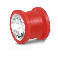 Ohr Piercing Plug Tunnel G-5mm Silikon Expander Stretcher Zirkonia q-ttb161