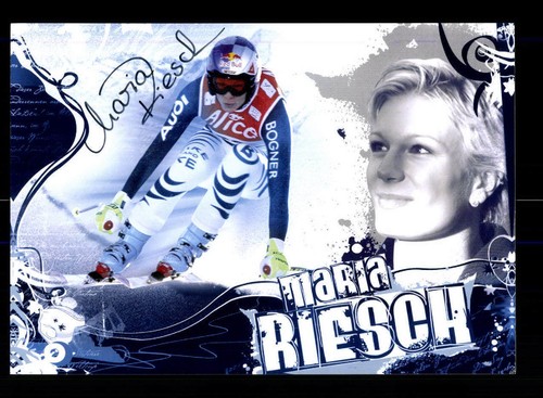 Maria riesch autogrammkarte - maria,
