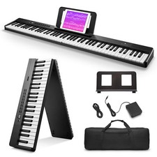 ? Donner DP-10 Faltbares Digitalpiano 88 Tasten E-Piano mit Tasche & Pedal