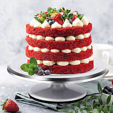 360° Drehbar Tortenplatte Aluminium Tortenständer Kuchenplatte Kuchen-Drehteller