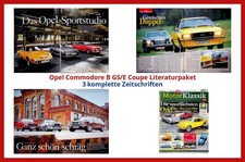 Opel Commodore B GS/E Coupe Literaturpaket - 3 komplette Zeitschriften