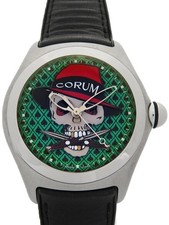 CORUM Bubble Gang 8.0001 grün Gehäusegröße 45 mm gebrauchte Herrenuhr...