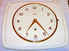 JUNGHANS Küchenuhr weiss 1958 mech. 8 Tage gebrauchsfertig revidiert selten