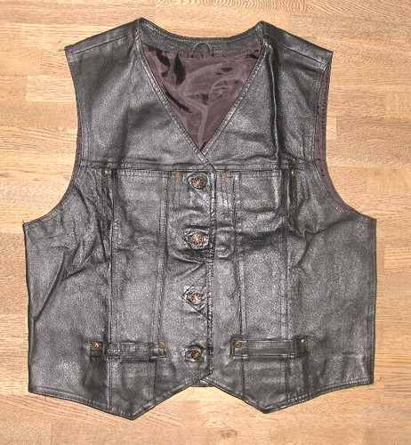 Damen lederweste weste aus - /,