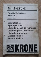 Krone Rundballenpresse KR 8-16 Ersatzteilkatalog