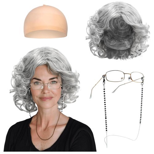 Kostüm set oma perücke - kostüm-set,