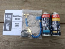 Set Kältemittel Ersatzgas R134A + 3in1 Öl und Dichtmittel+ Füllschlauch - Neu 