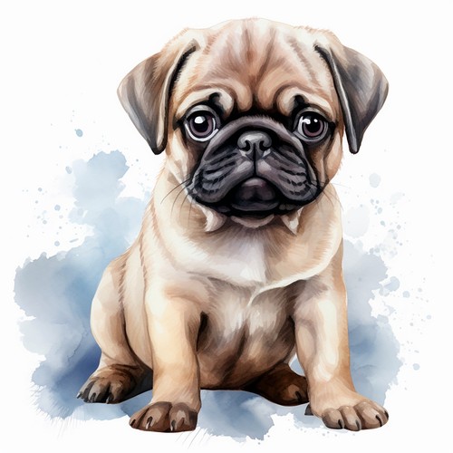 Wandtattoo aufkleber mops - aufkleber,