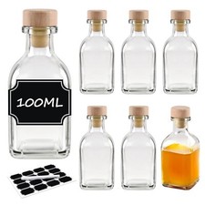 6x Glasflaschen 100 ml mit