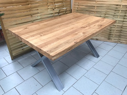 Esstisch eiche massiv durchg - esstisch,