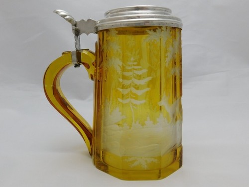Jäger bierkrug deckelhumpen - -,