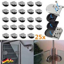 25Stück Edelstahl Glashalter Glas Klemme Befestigung Scheibensicherung 6-8mm