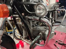 Sturzbügel Ural Solo vorne mit Nebelscheinwerfer. Chrom.