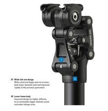 SR Suntour SP25 NCX Sattelstütze 31,6  350 mm Gefederter Höchstkomfort