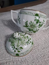 raynaud limoges, Fleur,  Zuckerdose grün mit Goldrand