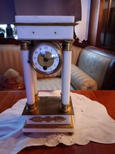 Antike Lenzkirch Marmor Portaluhr  Ohne Pendel H 32 cm B 17cm  T 11 cm...