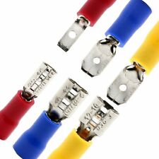 Flachstecker Flachsteckhülsen Kabelschuh Steckverbinder rot blau 2,8 4,8 6,3 mm