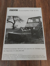 Original Prospekt Fahr Kreiselmäher für Unimog 411/421/403/406 Schlepper
