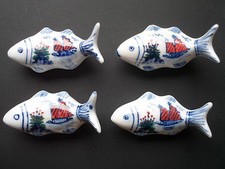 4  Messer / Stäbchenbänkchen - Fisch 