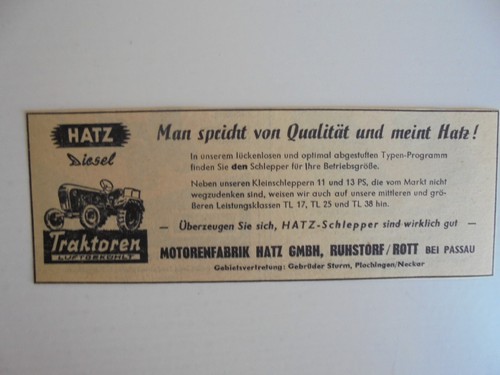 Hatz diesel traktoren ruhstorf - hatz,