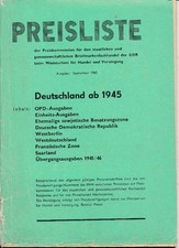 Preisliste Briefmarken Deutschland ab 1945