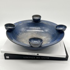 Vintage Keramik Kerzenhalter • Signiert • Adventskranz I Schale • Studiokeramik