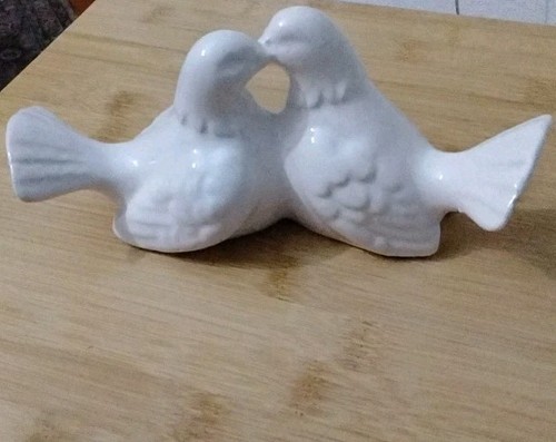 Taubenpaar porzellanfigur - taubenpaar,