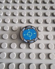 Lego Fliese 2x2 rund bedruckt Radar alt dunkelgrau 4150px7 7317 7313 7303 K172