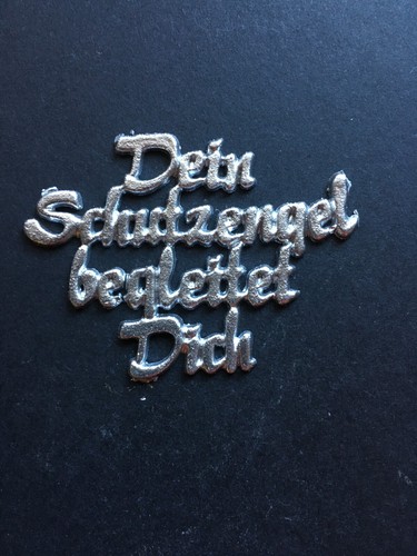 Verzierwachs schriftzug silb - schriftzug,