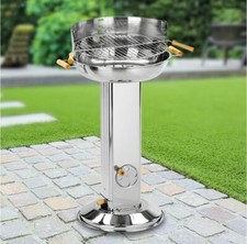 HI Säulengrill Edelstahl 65 x