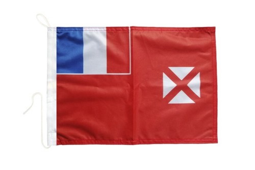 Wallis und futuna bootsfahne - und,