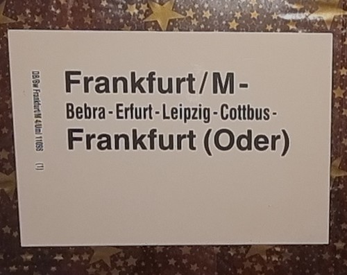 Rares zuglaufschild - db,
