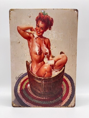 Blechschild badewanne 20x30cm - blechschild,