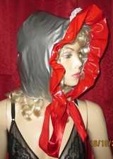 Lackhaube Lackmütze silber