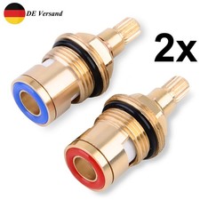 2x Keramik-Oberteil Ventiloberteil Messing Wasserhahn Ventil Hahn 1/2" Ersatz DE