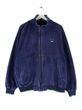 Christian Dior 90s Vintage Velours Trainingsjacke Blau XL Herren
