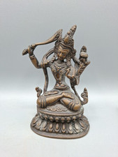 TARA Shiva Lotossockel sitzender Vajrasattva Gekreutzte Beine Bronze H 13,5cm N2