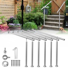 Treppengeländer Edelstahl Handlauf Eingangsgeländer V2A 80-180cm  Handlaufhalter