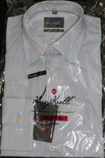 HEMD HERRENHEMD BÜGELFREI LANGARM HELLBLAU HARRY KROLL Gr. S 37 38 NEU