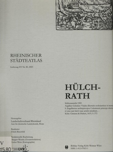 Rheinischer städteatlas - rheinischer,