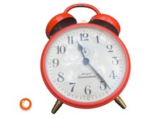 1970er Riesiger Jerger Drumbo Alarm mechan.Wecker 30cm funktion top Germany