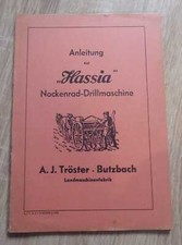 Hassia Nockenrad Drillmaschine Betriebsanleitung