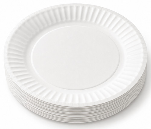 Pappteller weiß rund - , 23cm