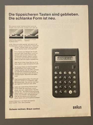 Braun taschenrechner control - braun,