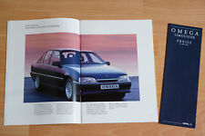 Opel Omega, Prospekt von 8/91, Limousine u. Caravan incl. Omega 3000