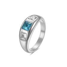 Edelstahl Ringe mit farbigen