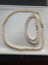 echte Perlenkette und Armband